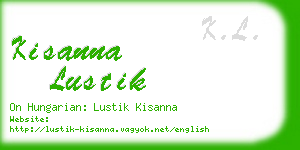 kisanna lustik business card